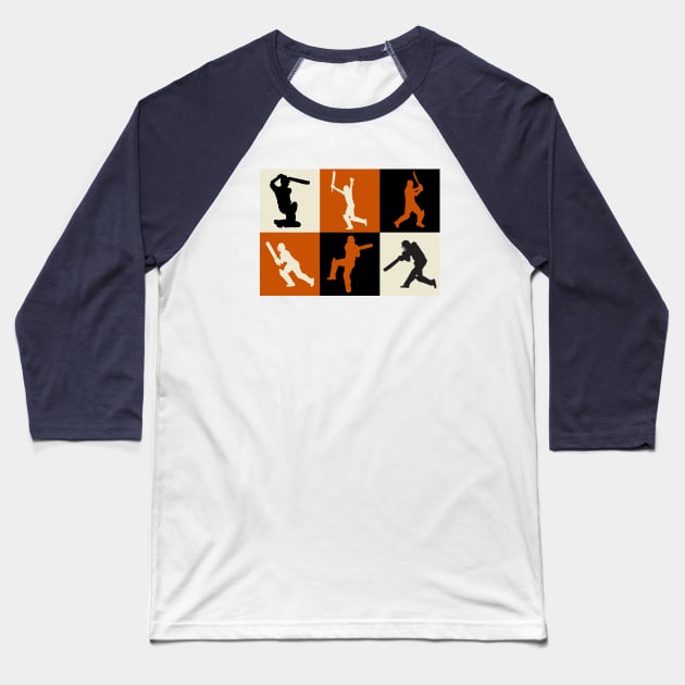 Cricket, hit for six, cricket lover deluxe design Baseball T-Shirt by Teessential